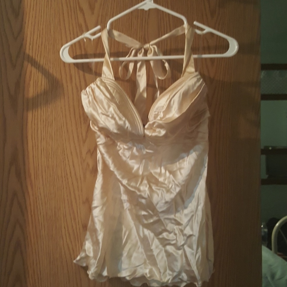 100% silk halter top